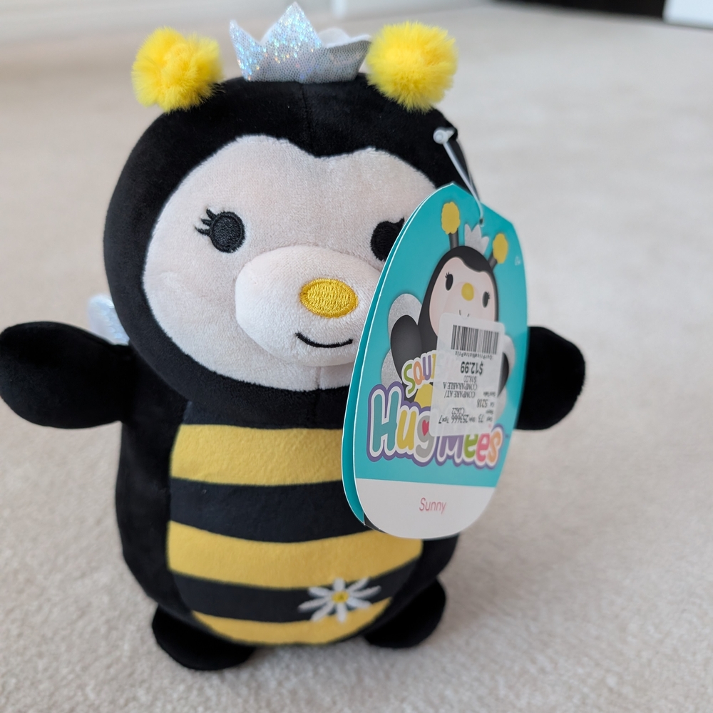 Squishmallows Black and Yellow Bumblebee Plush